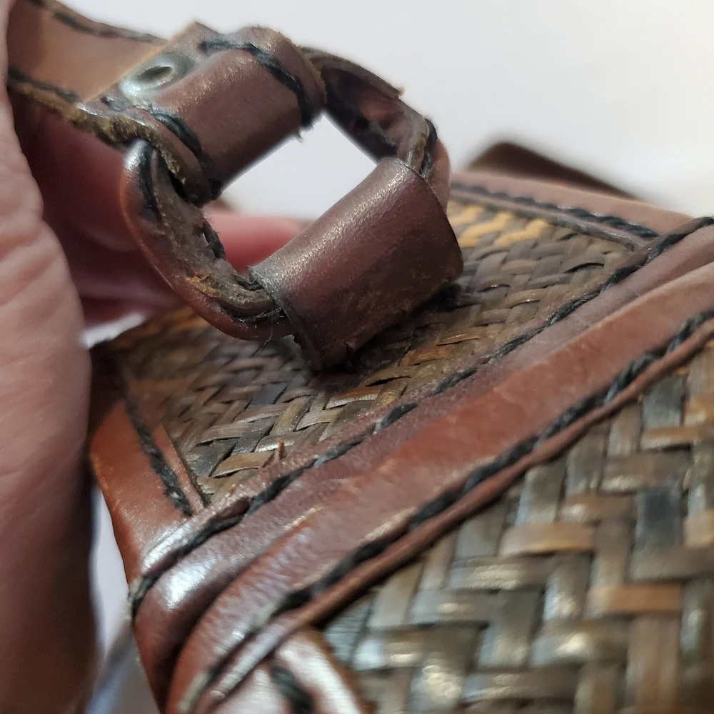 Lined Vintage Woven Crossbody Bag‎ - Picture 4 of 14